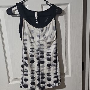 Lululemon Black and White Patterned Tank Top